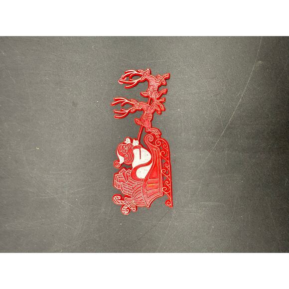 Vintage Santa Claus Red Christmas Cake topper - Picture 1 of 5
